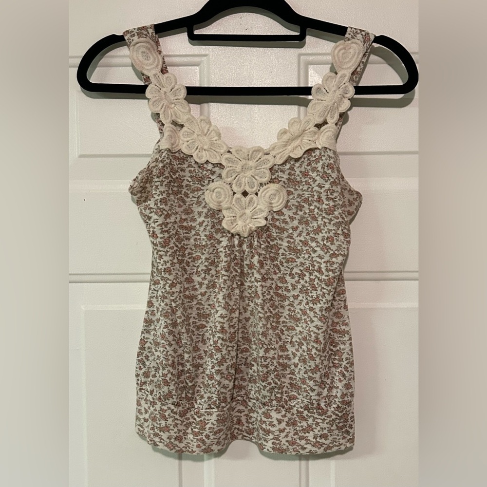Body Central Women's Floral Crochet Summer Tank Size‎ S